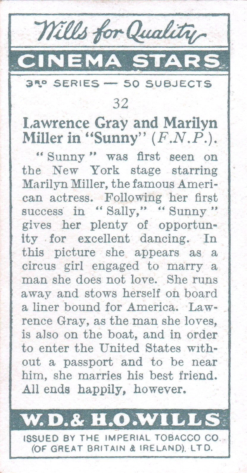 LAWRENCE GRAY & MARILYN MILLER in "SUNNY"