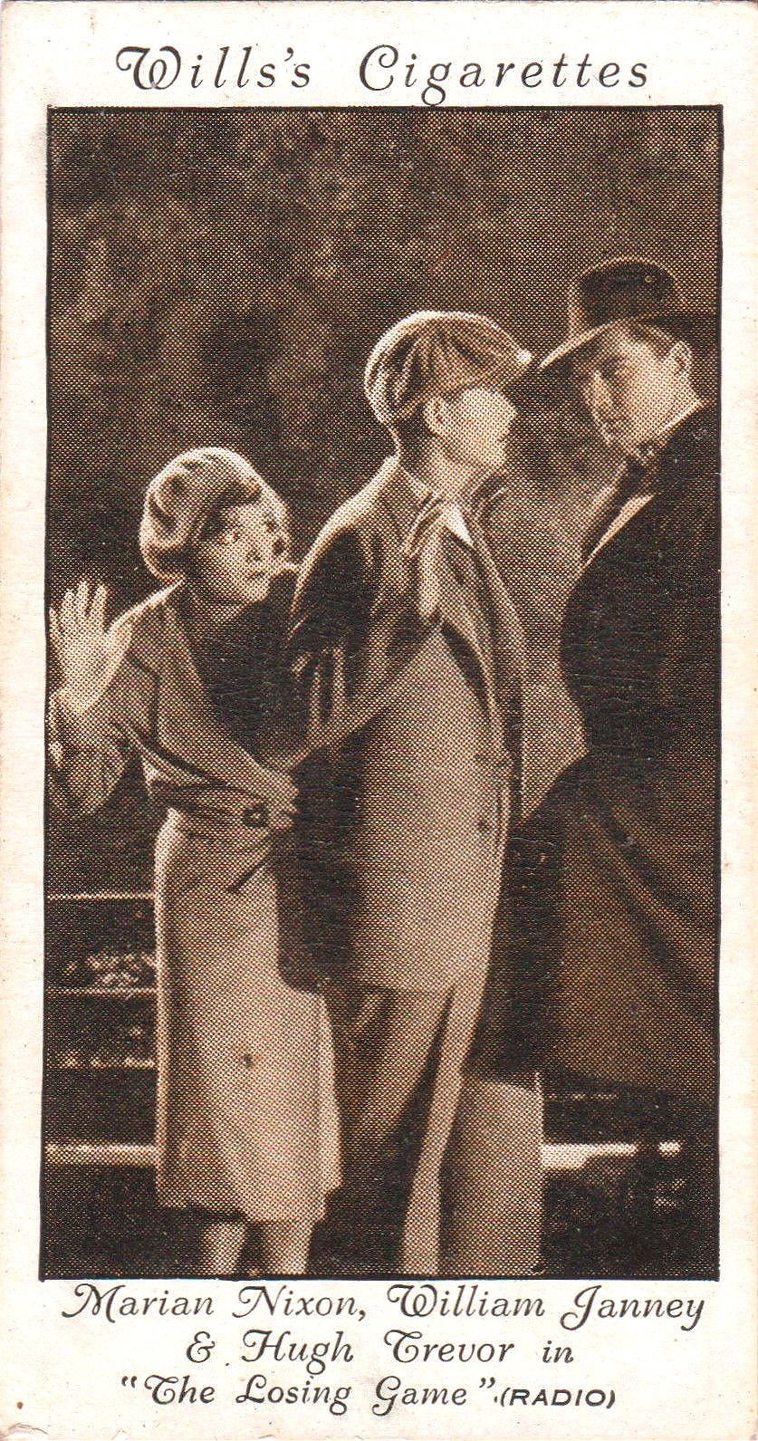MARIAN NIXON, WILLIAM JANNEY & HUGH TREVOR in "THE LOSING GAME"