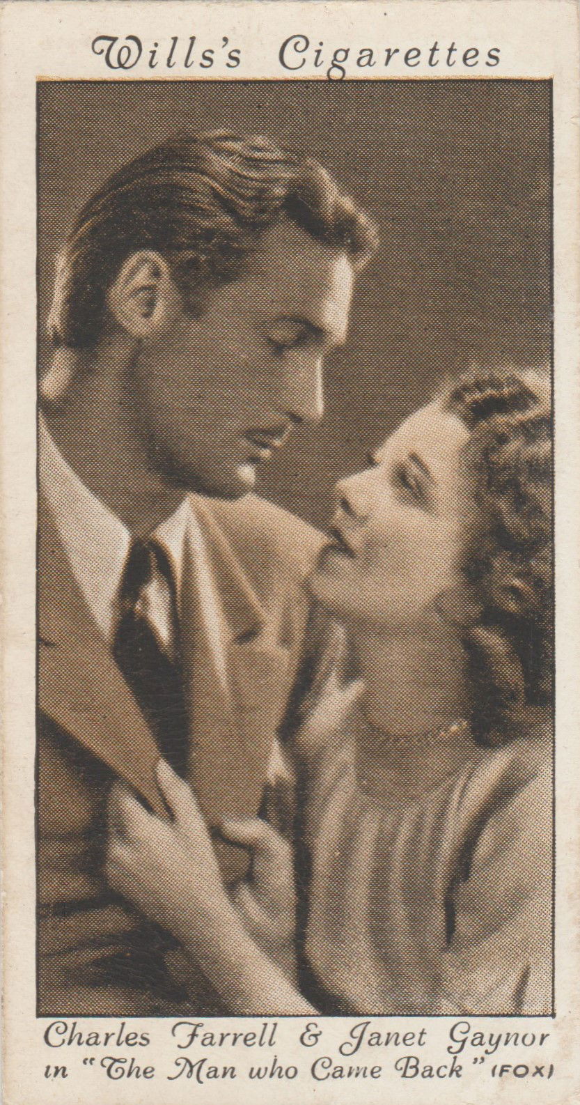 CHARLES FARRELL & JANET GAYNOR in "THE MAN WHO CAME BACK"
