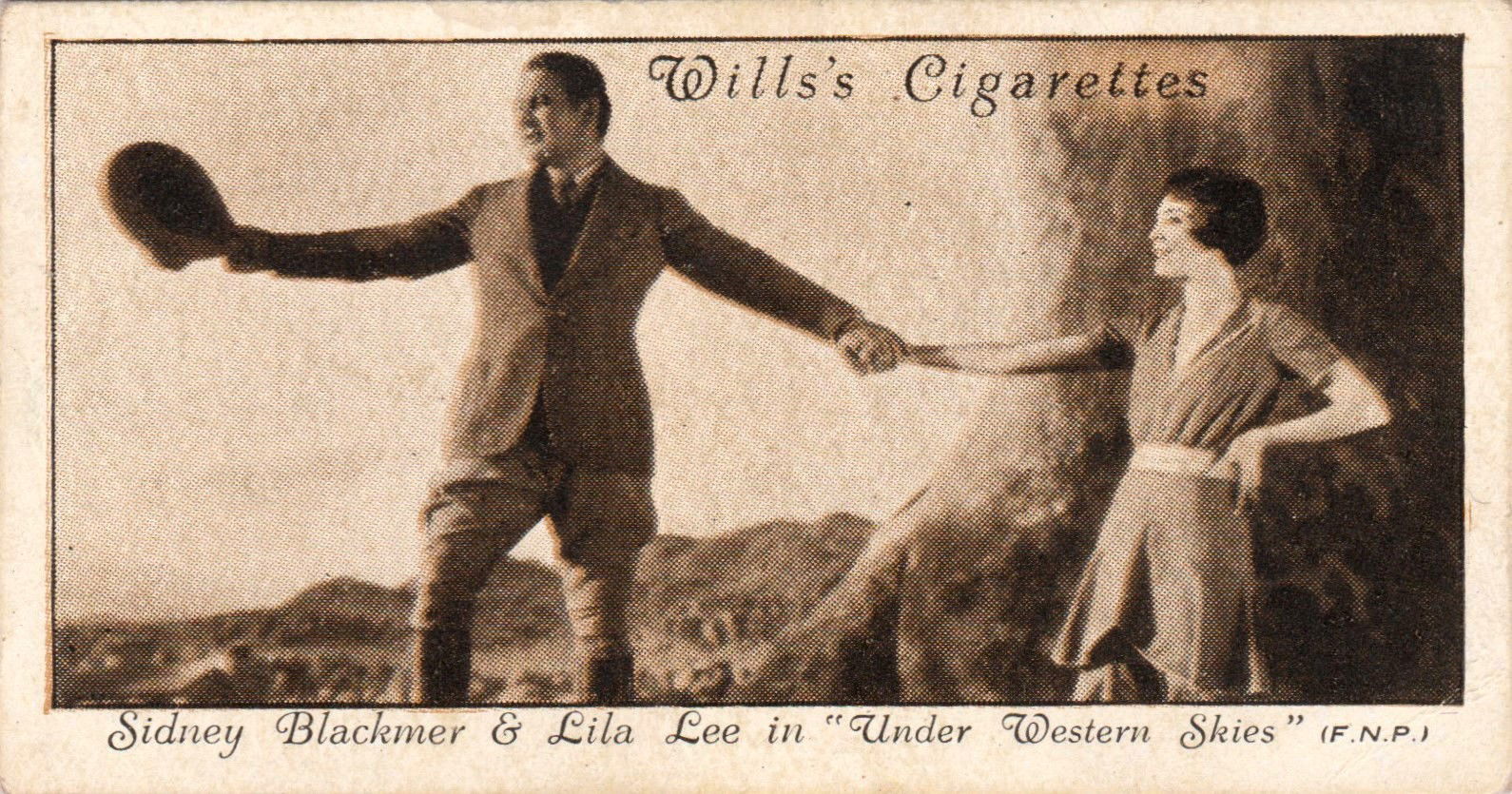 SIDNEY BLACKMER & LILA LEE IN "UNDER WESTERN SKIES"