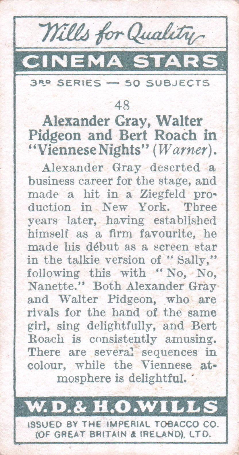 ALEXANDER GRAY, WALTER PIDGEON & BERT ROACH in "VIENNESE NIGHTS"