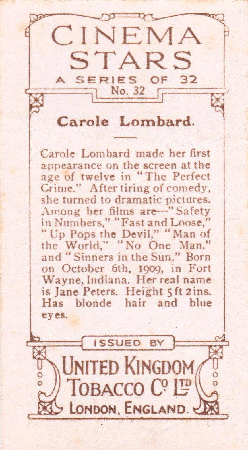 CAROLE LOMBARD