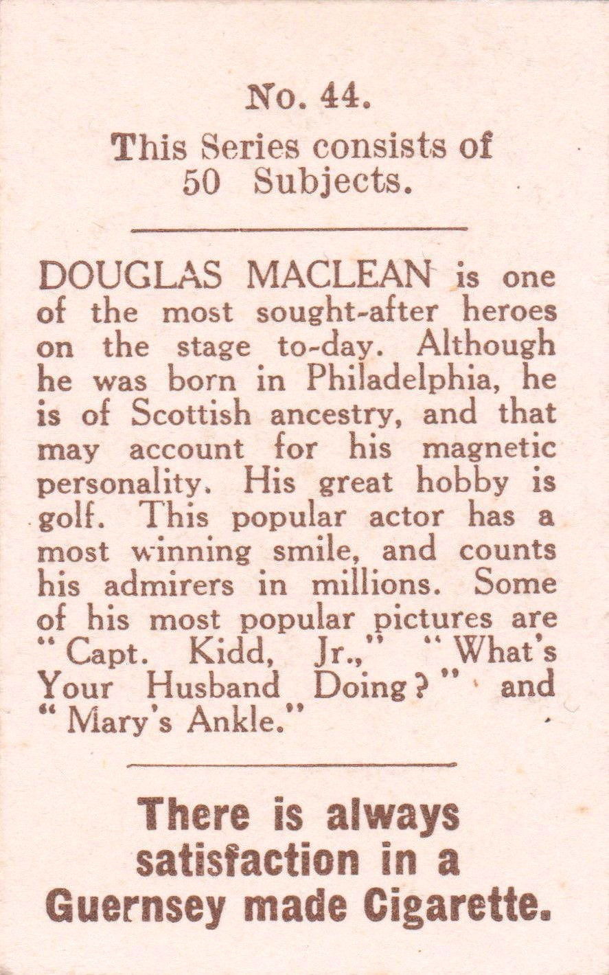 DOUGLAS MACLEAN