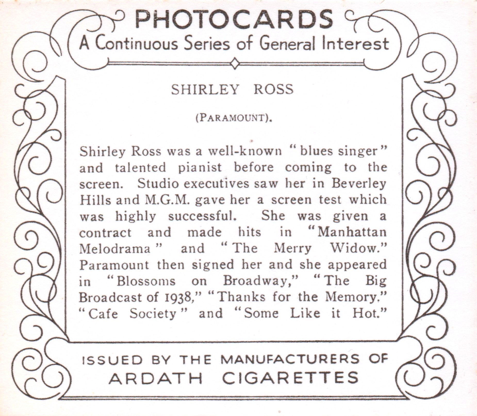 SHIRLEY ROSS