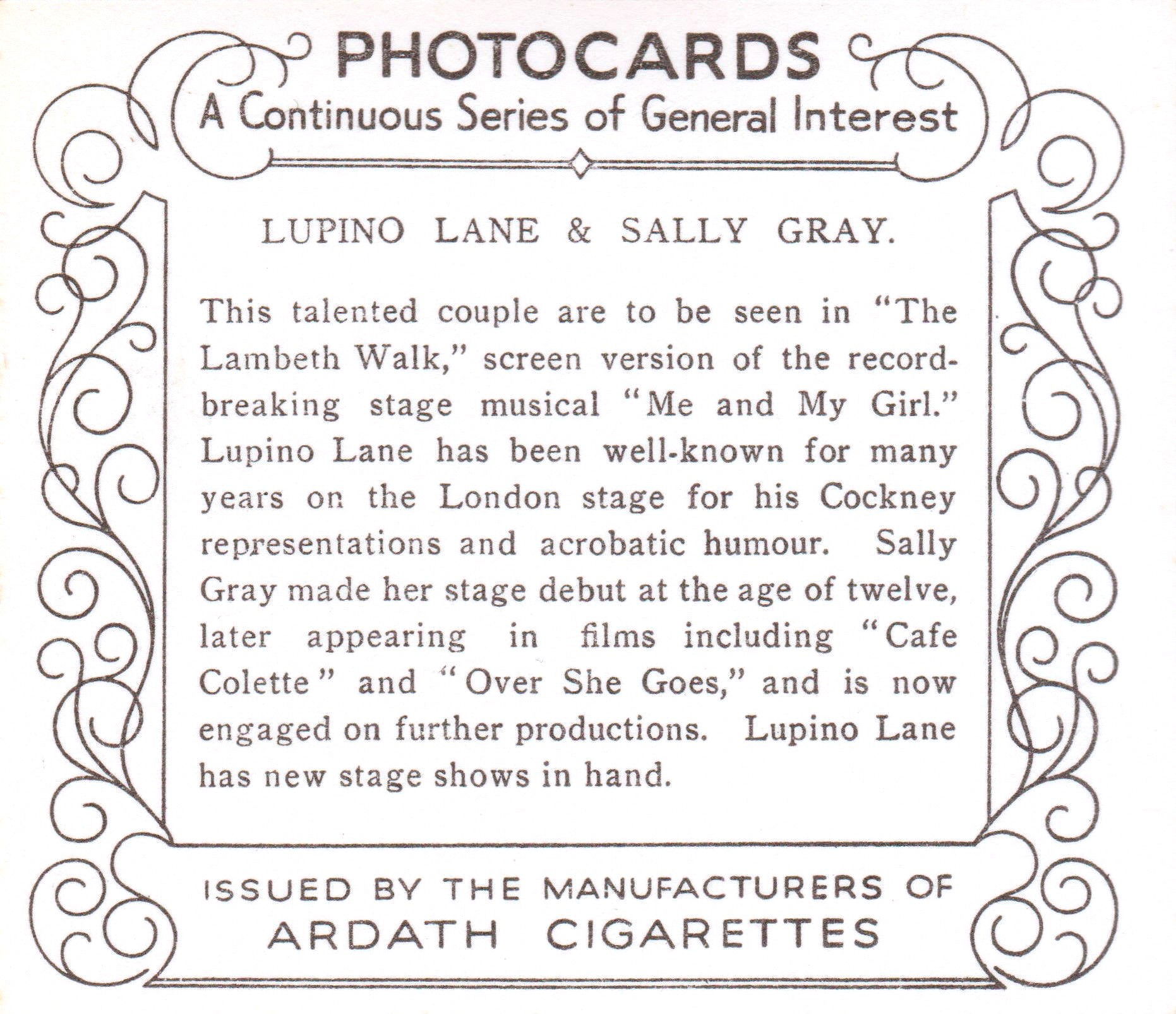 LUPINO LANE & SALLY GRAY