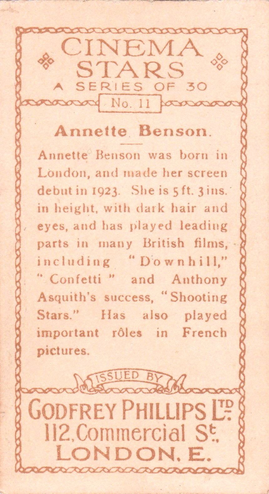ANNETTE BENSON
