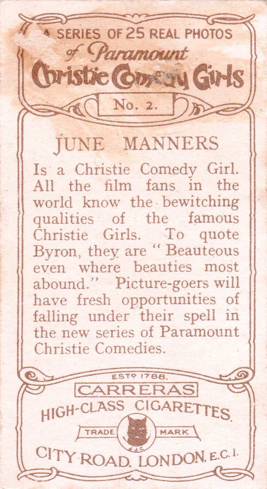 JUNE MANNERS