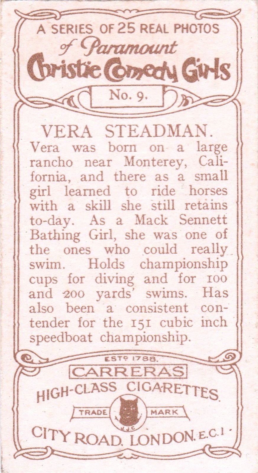 VERA STEDMAN