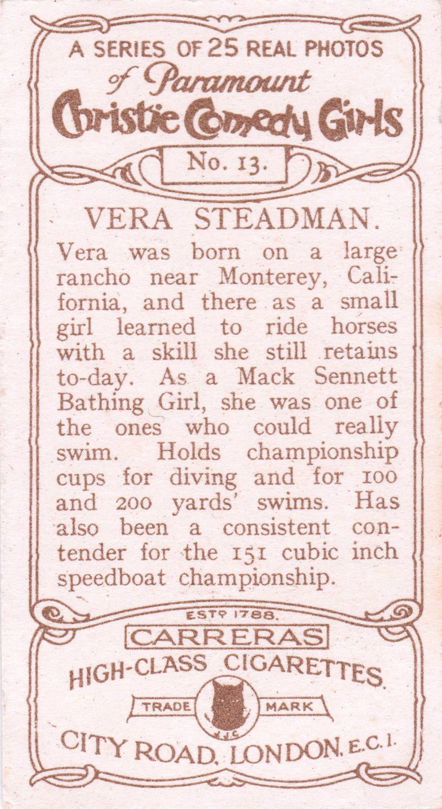 VERA STEADMAN