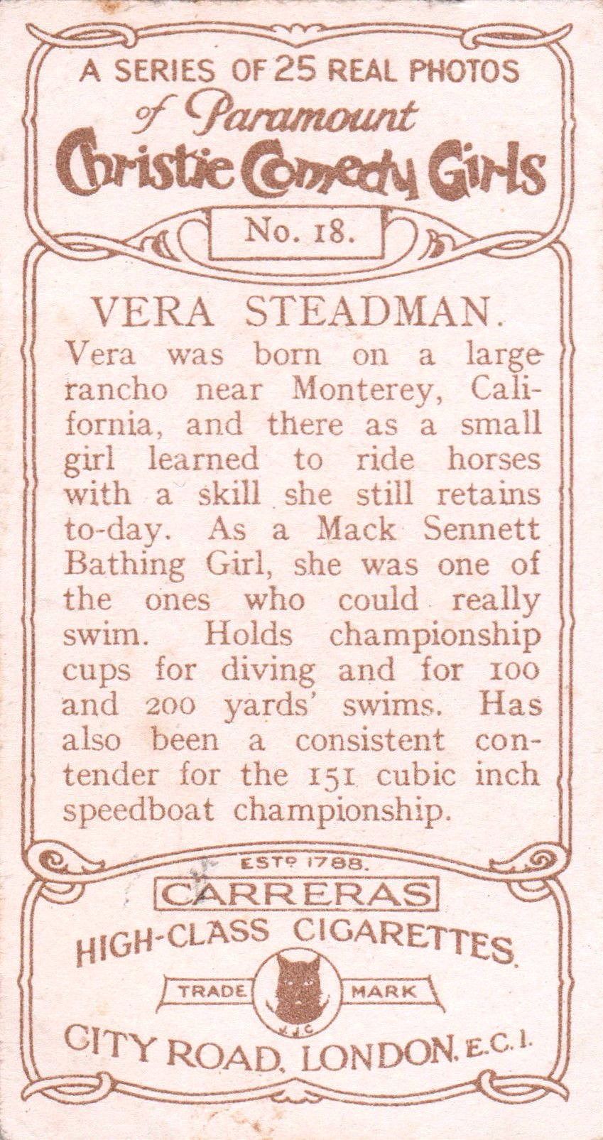 VERA STEADMAN