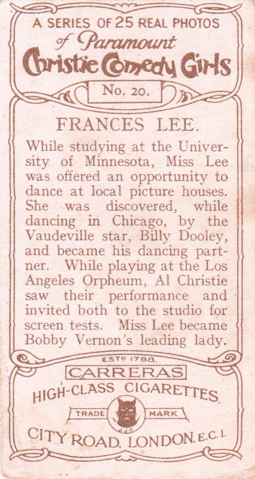 FRANCES LEE