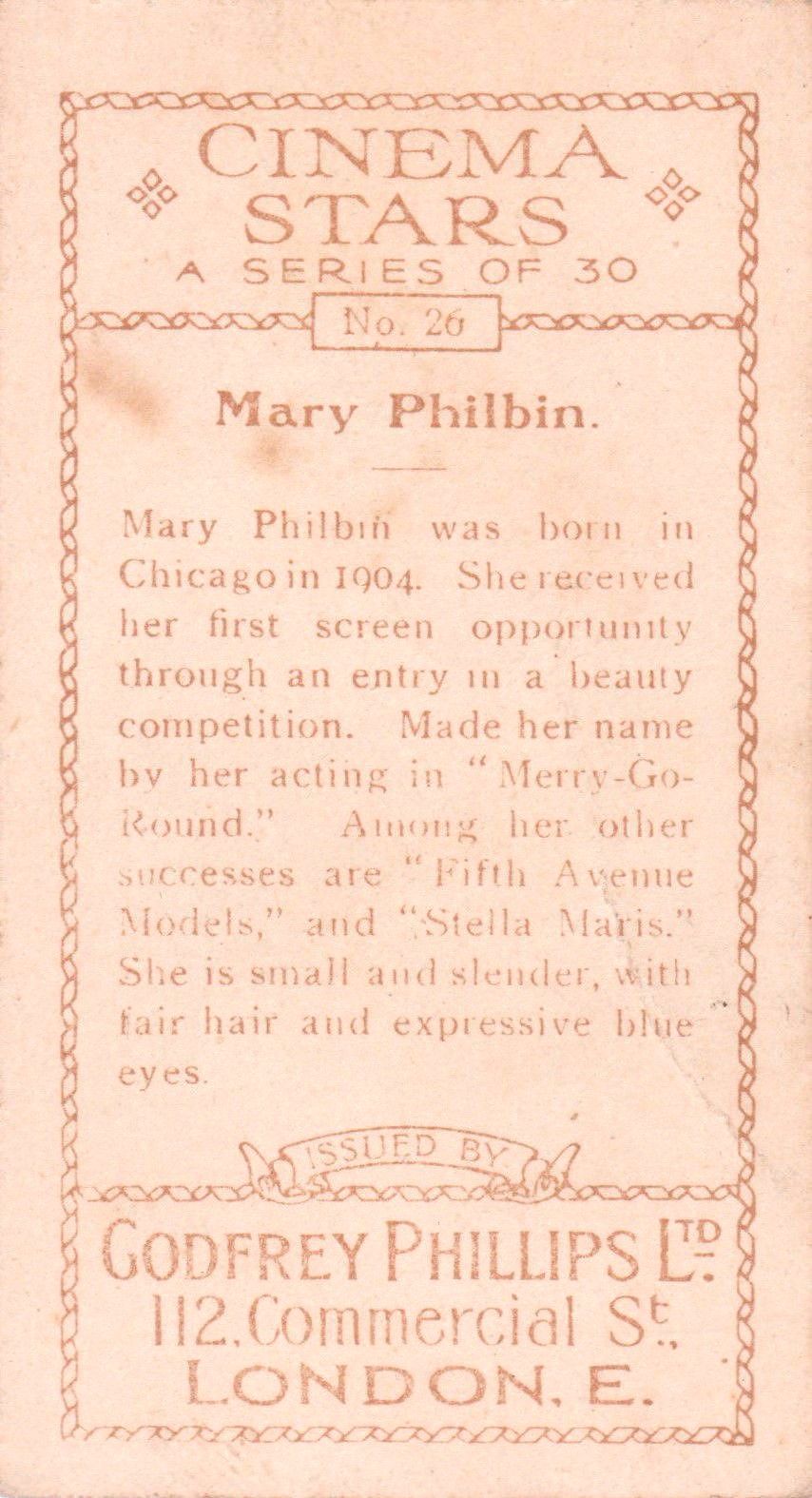 MARY PHILBIN