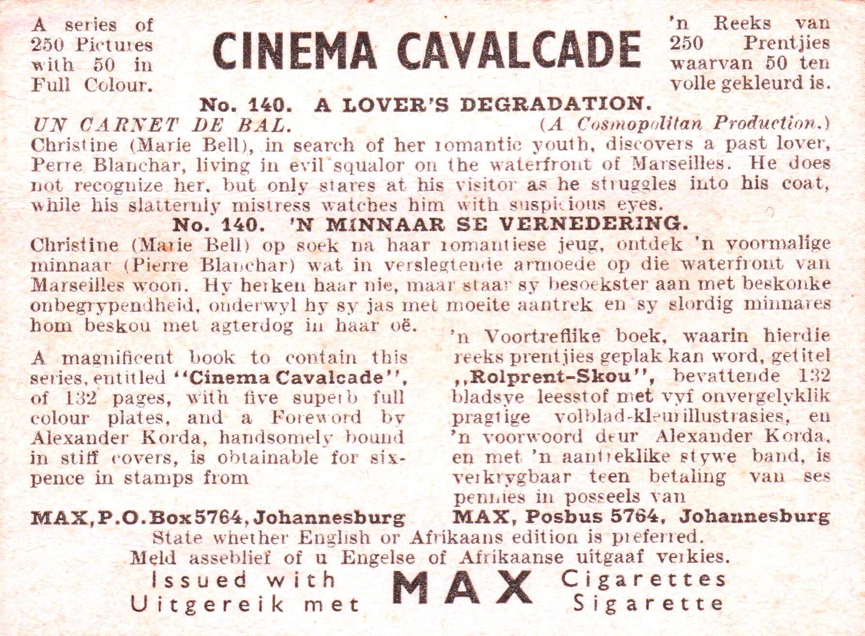 A LOVER'S DEGRADATION.