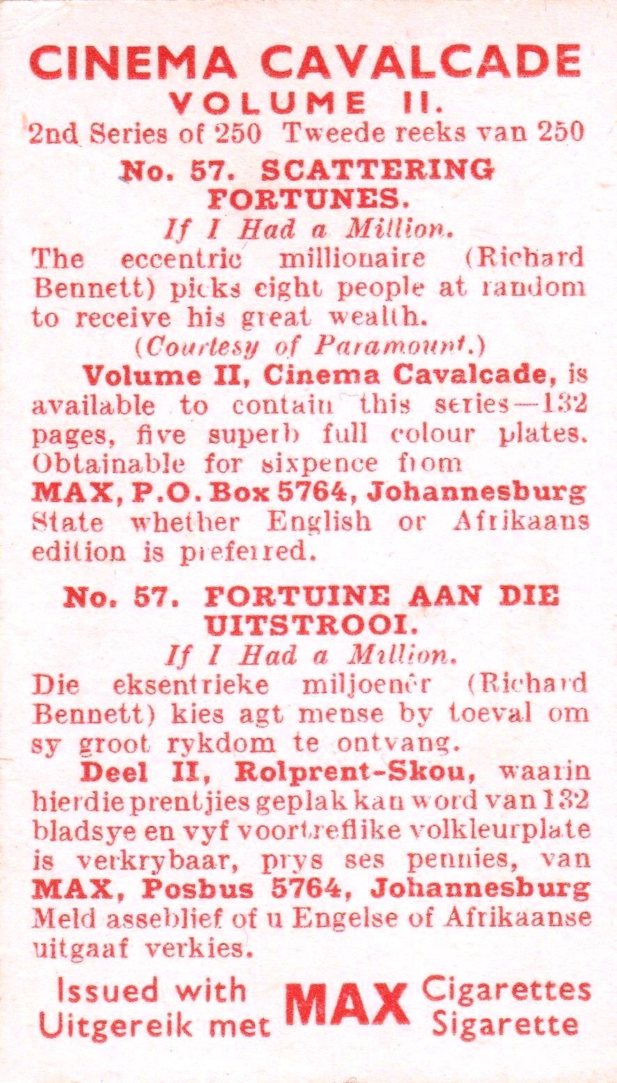 SCATTERING FORTUNES.