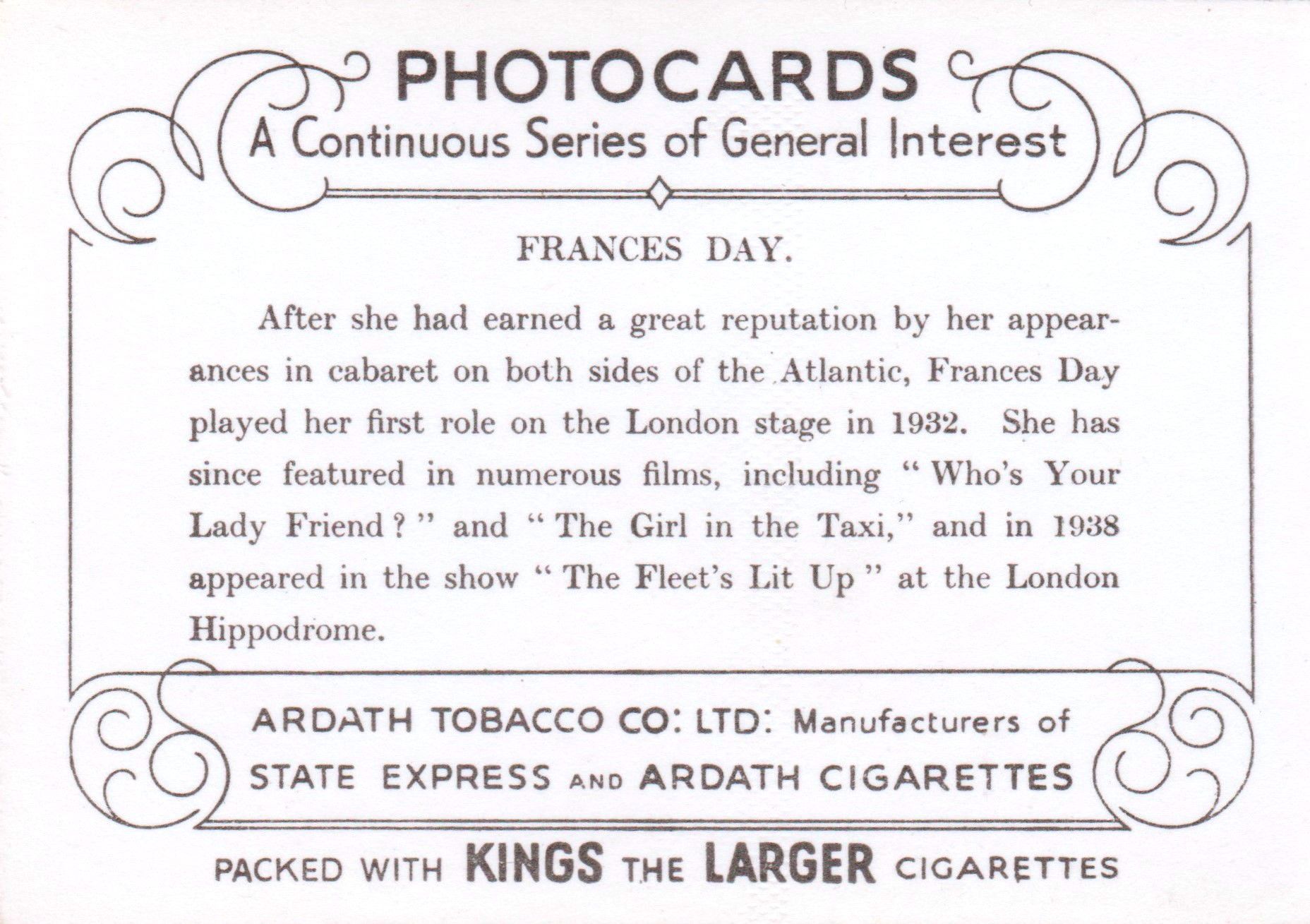 FRANCES DAY