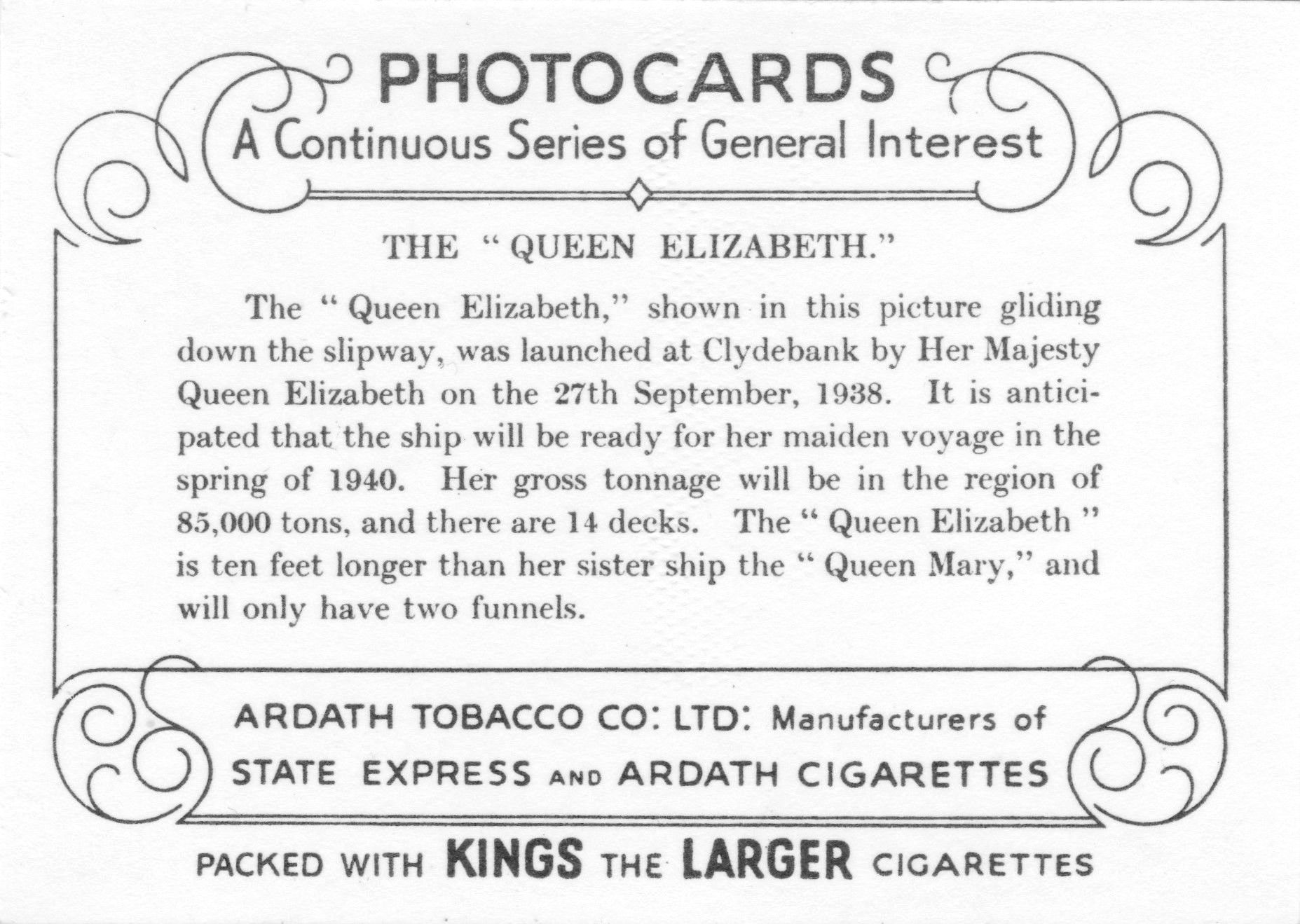 THE "QUEEN ELIZABETH"
