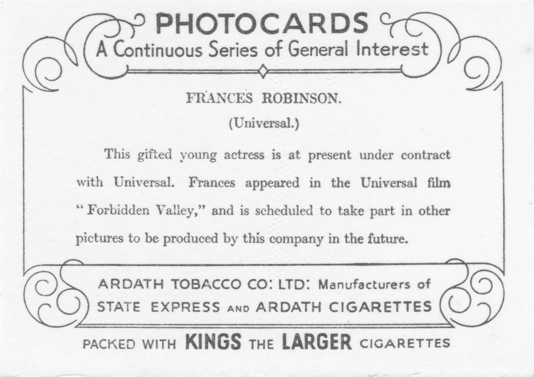 FRANCES ROBINSON