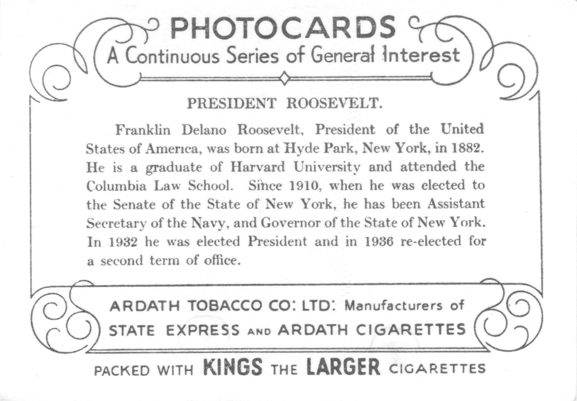 PRESIDENT ROOSEVELT