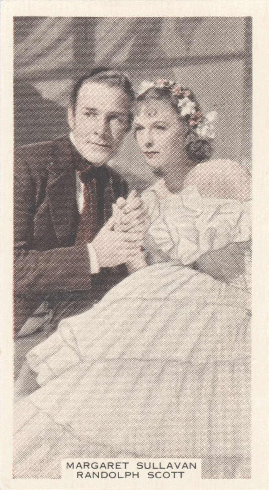 MARGARET SULLAVAN AND RANDOLPH SCOTT in "So Red the Rose"