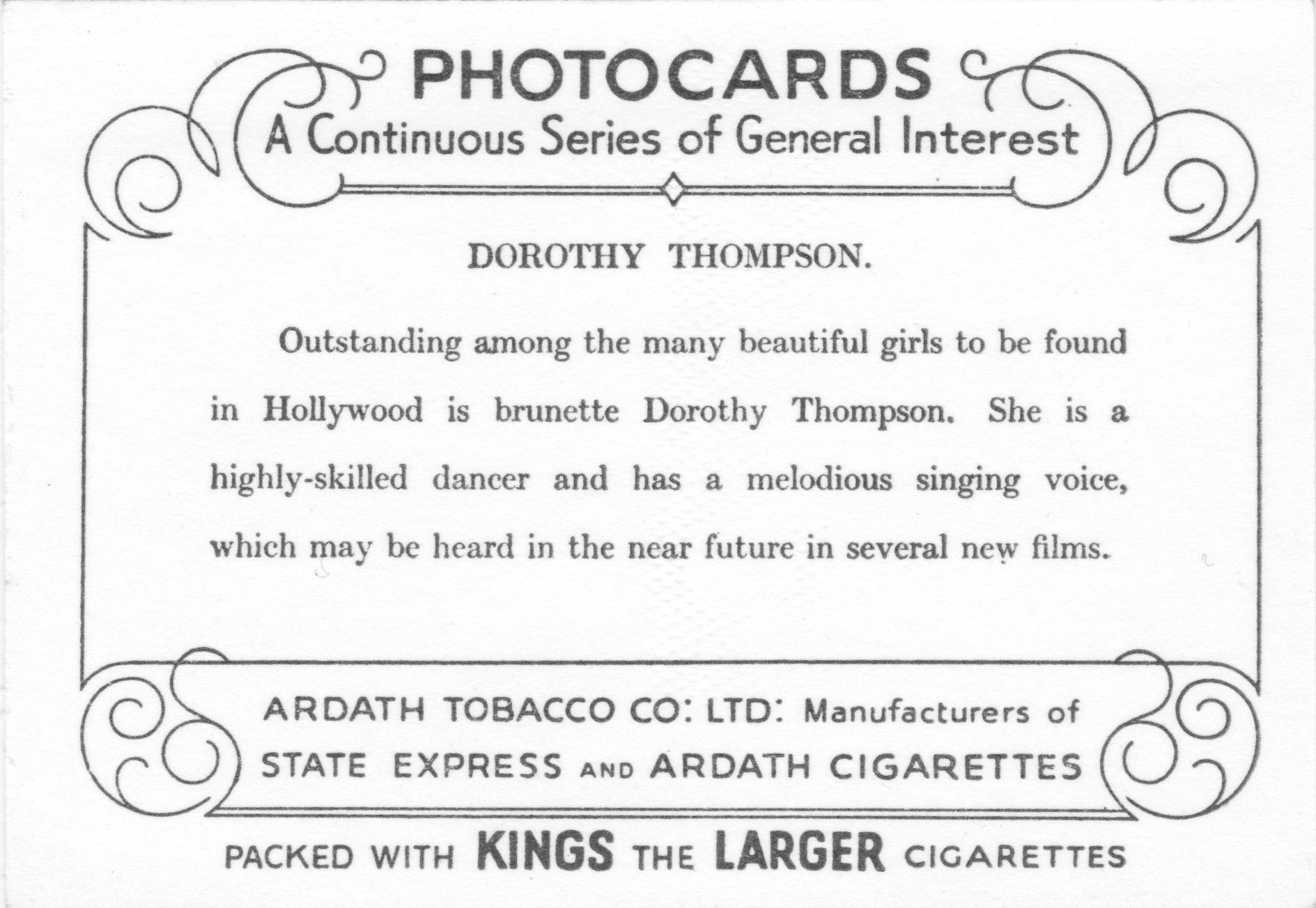 DOROTHY THOMPSON
