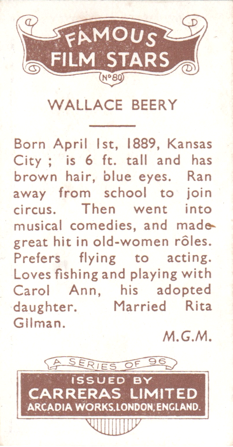 WALLACE BEERY