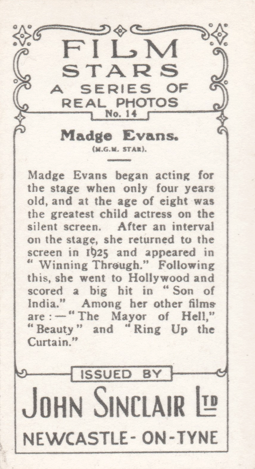 MADGE EVANS