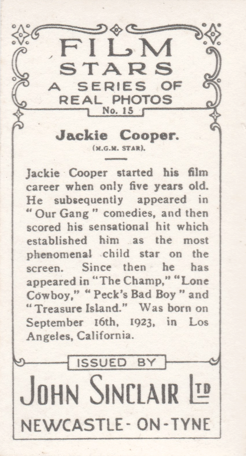 JACKIE COOPER
