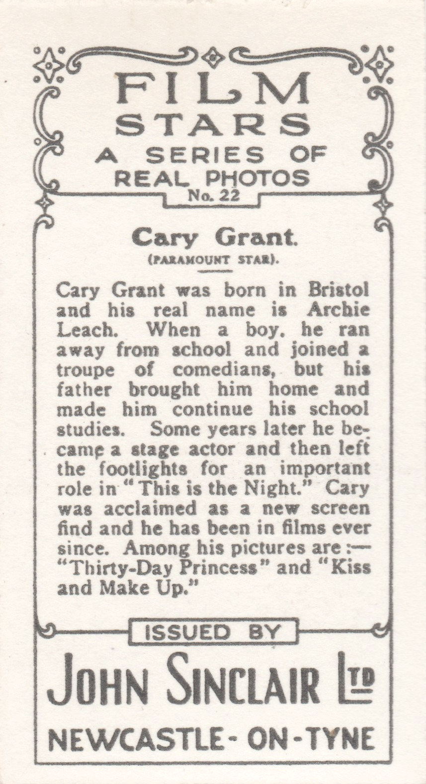 CARY GRANT