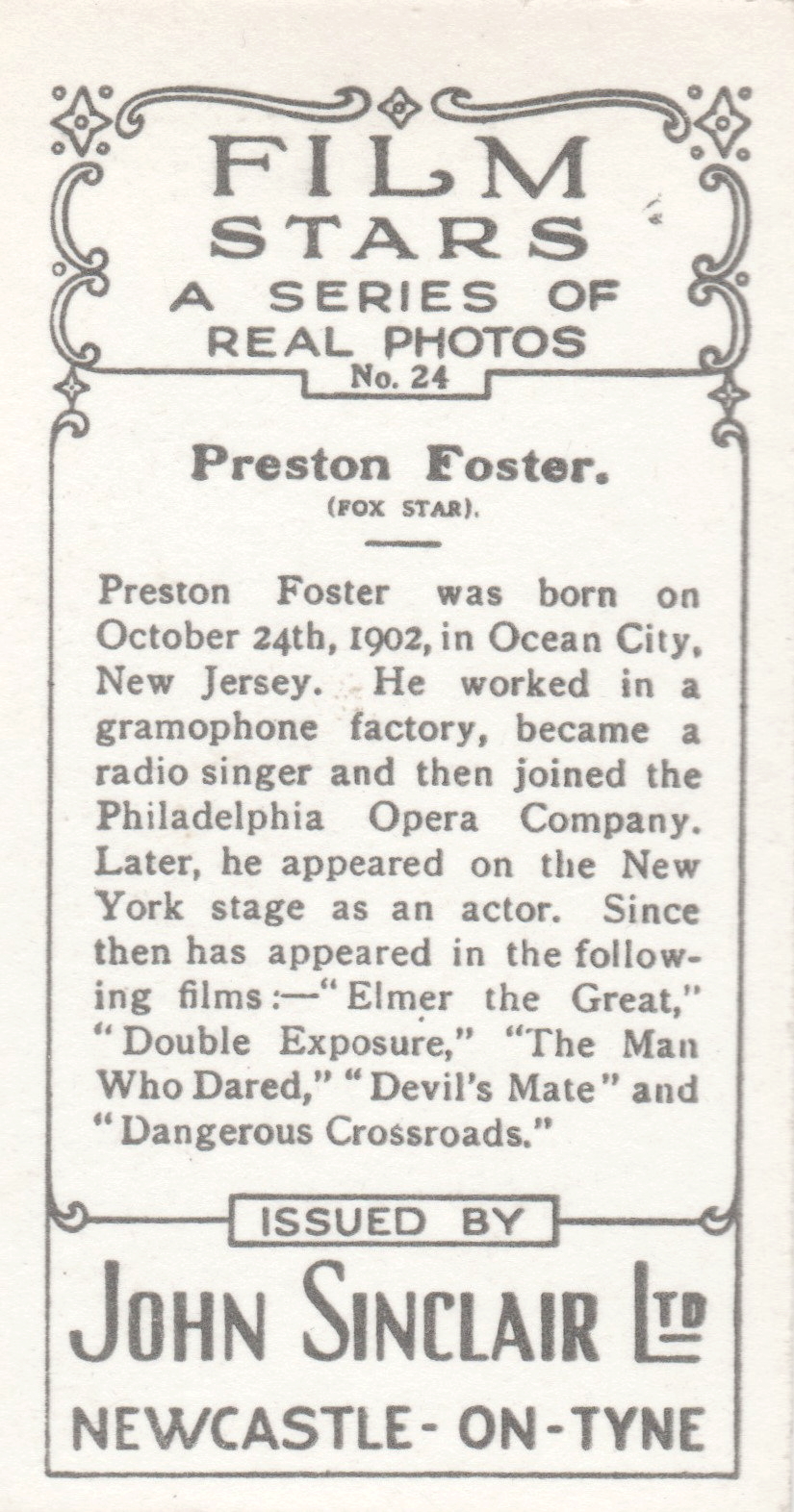 PRESTON FOSTER