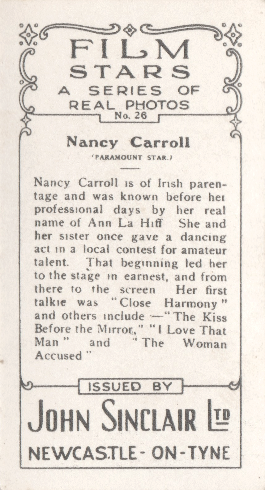 NANCY CARROLL