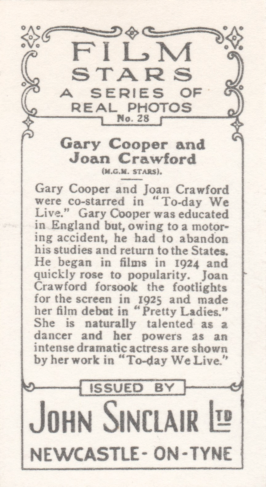 GARY COOPER AND JOAN CRAWFORD