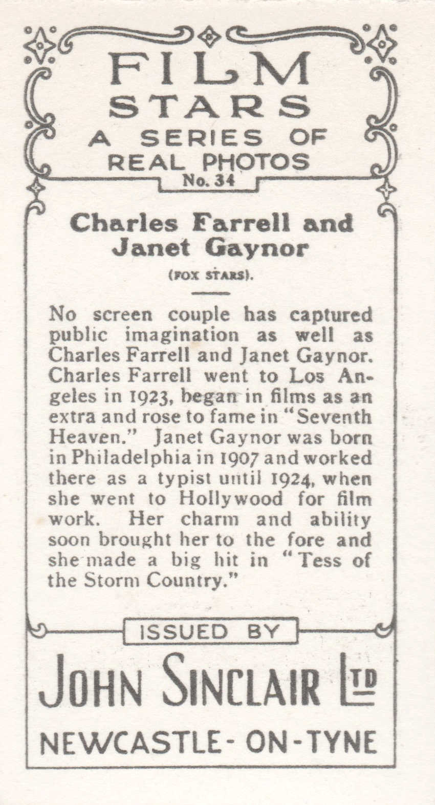 CHARLES FARRELL AND JANET GAYNOR