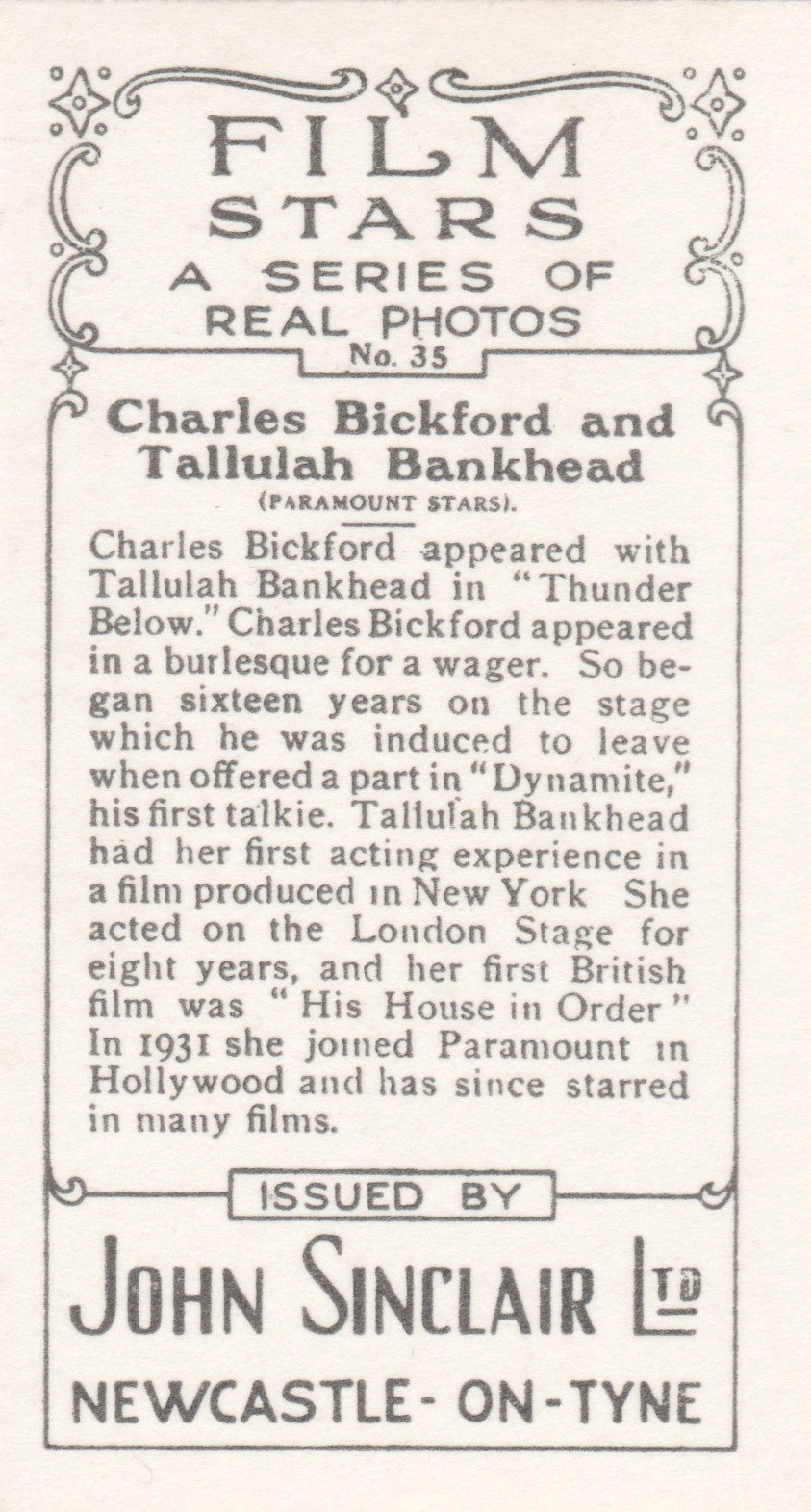CHARLES BICKFORD AND TALLULAH BANKHEAD