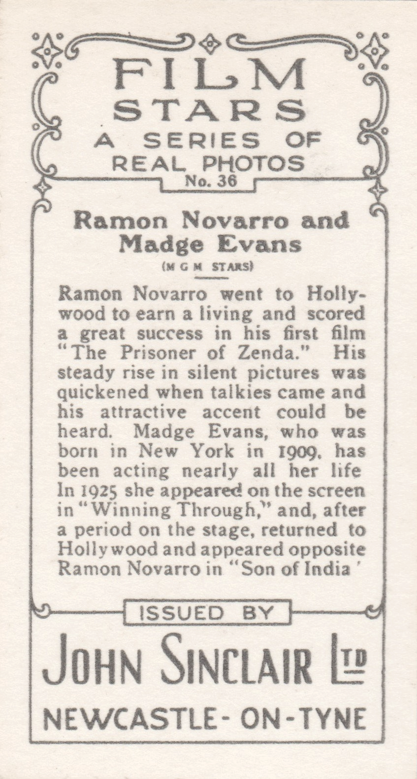 RAMON NOVARRO AND MADGE EVANS