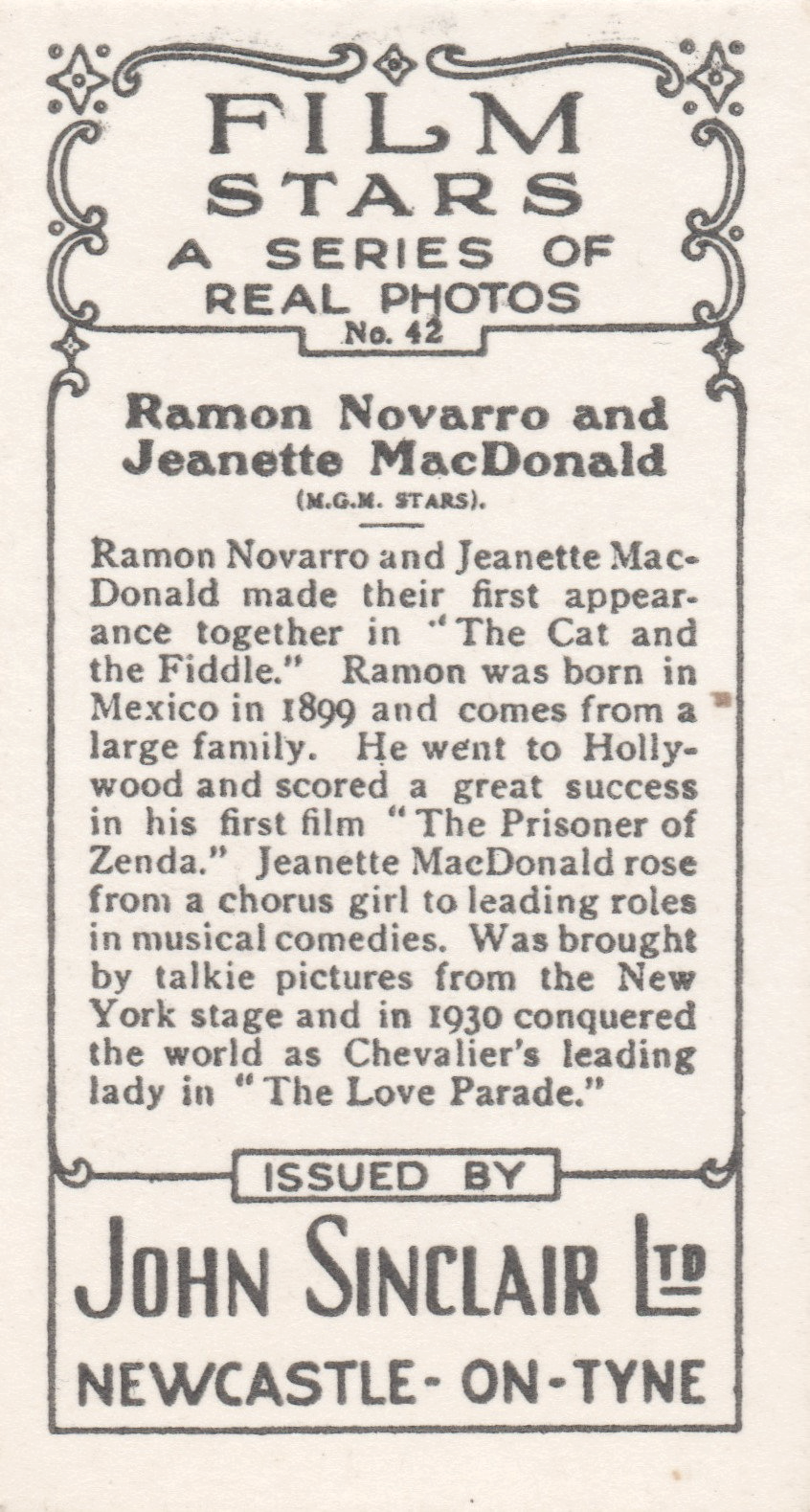 RAMON NOVARRO AND JEANETTE MacDONALD