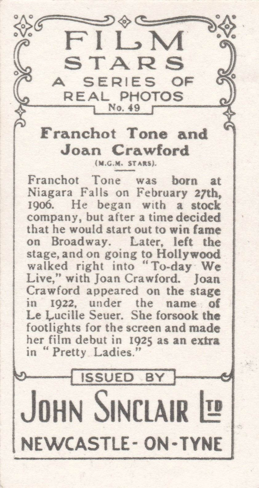 FRANCHOT TONE AND JOAN CRAWFORD