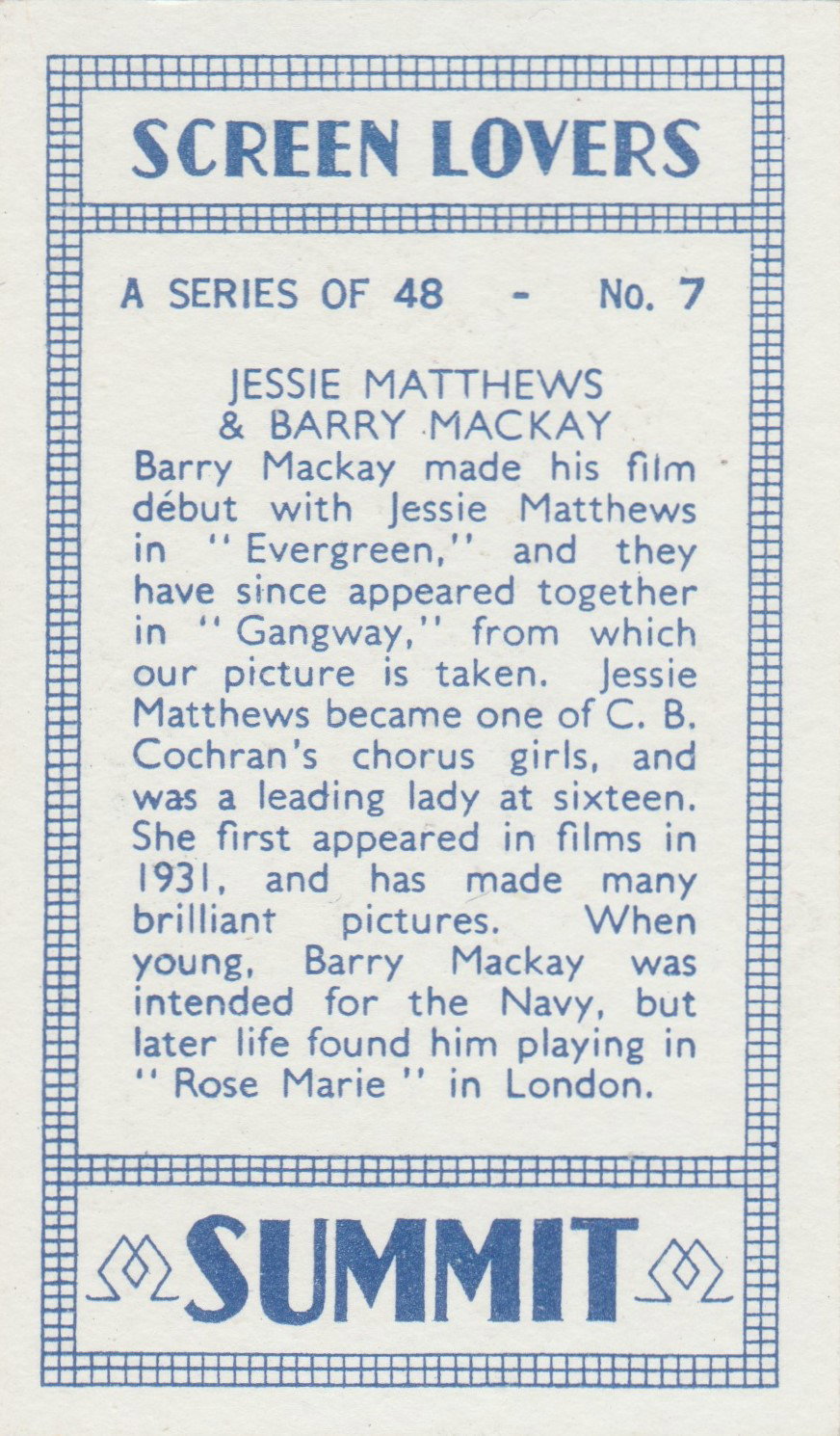 JESSIE MATTHEWS & BARRY MACKAY