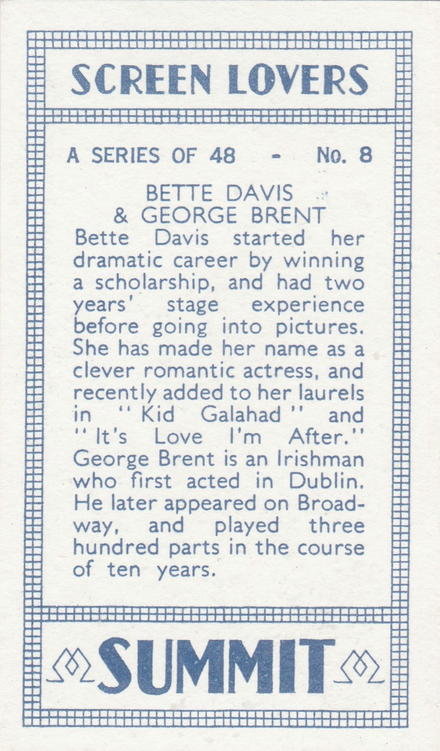BETTE DAVIS & GEORGE BRENT