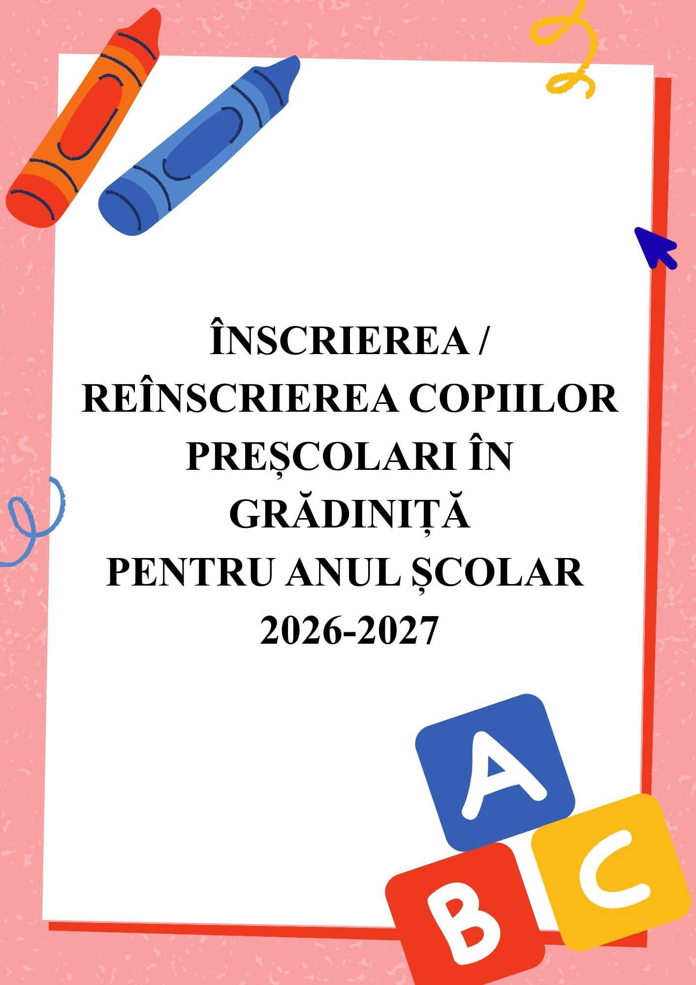 INSCRIERE GRADINITA