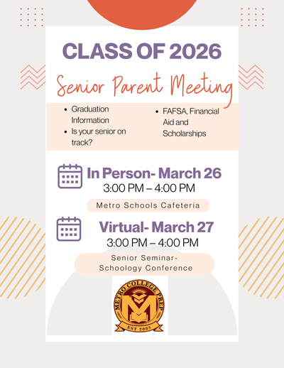 Class of 2026 Senior Parent Meeting