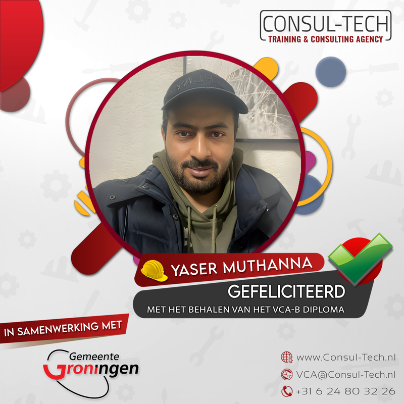 🎉 Gefeliciteerd Yaser Muthanna! 👷‍♂️