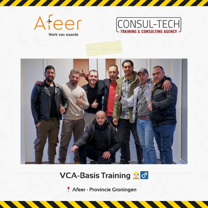 👷‍♂️ VCA-Basis training bij Afeer: in één keer geslaagd! 🎉