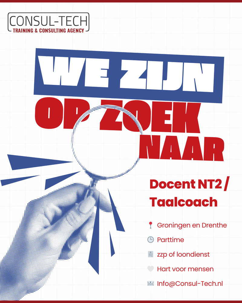 📣 Vacature | Docent NT2 / Taalcoach