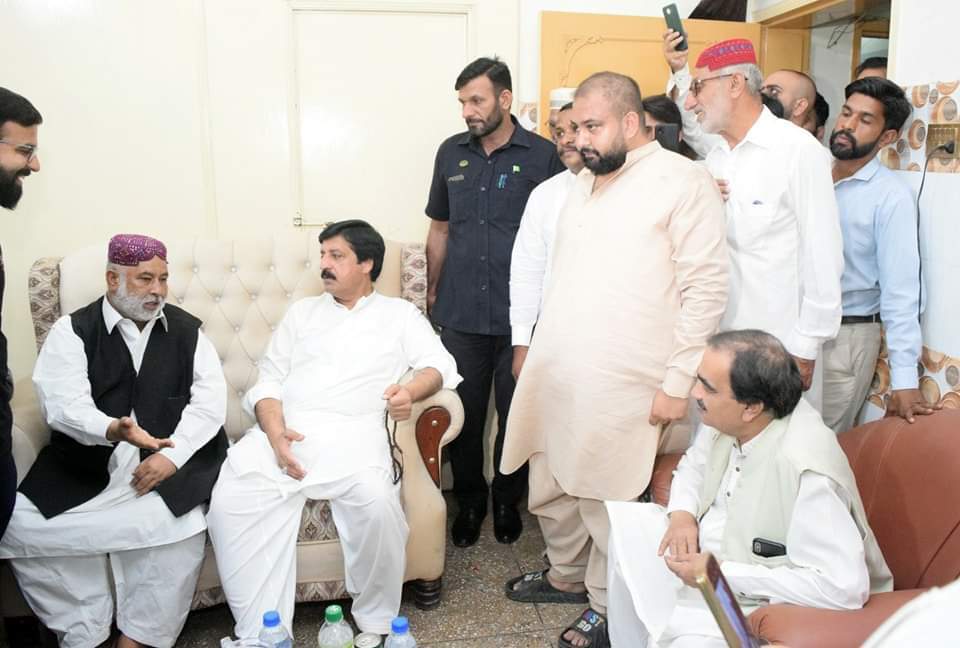 Governor Punjab Sardar Salim Haider Khan arrived at the residence of Senior Vice President PP 149 Farid Awan.