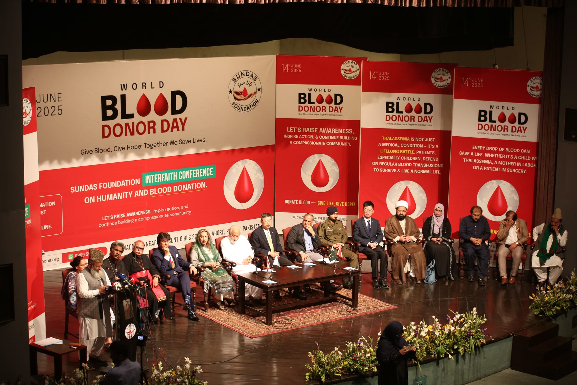 Interfaith Conference, Held by, Sundas Foundation, on, World Blood Day,