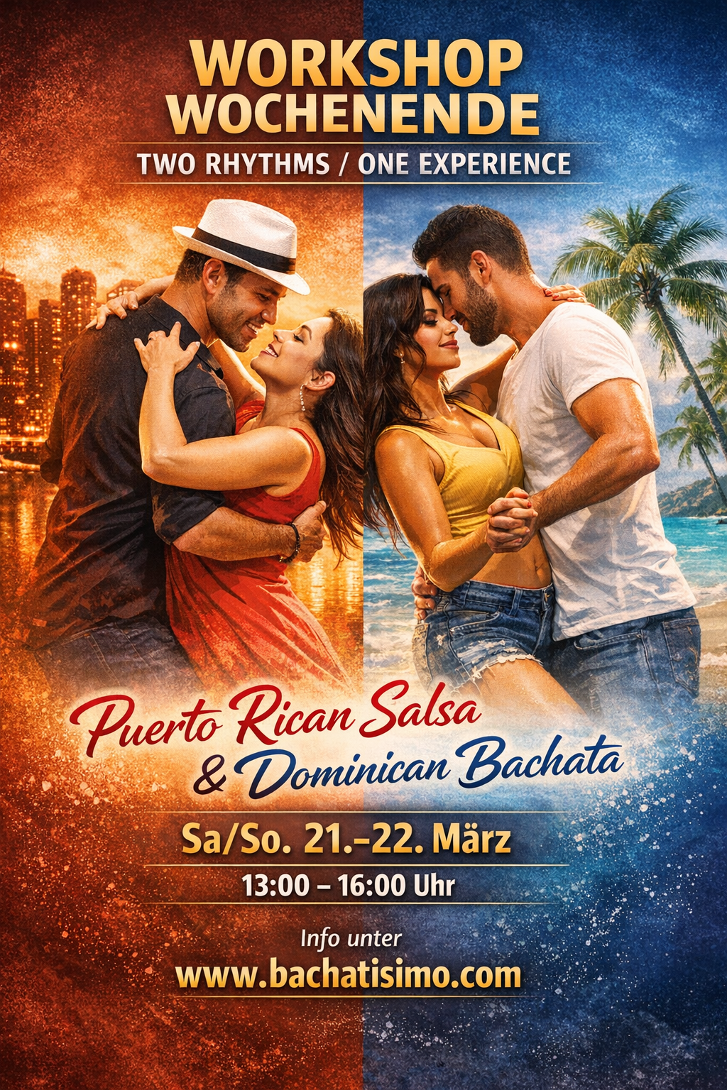 Puerto Rican Salsa and Dominican Bachata Weekend Workshop! 💃🕺
