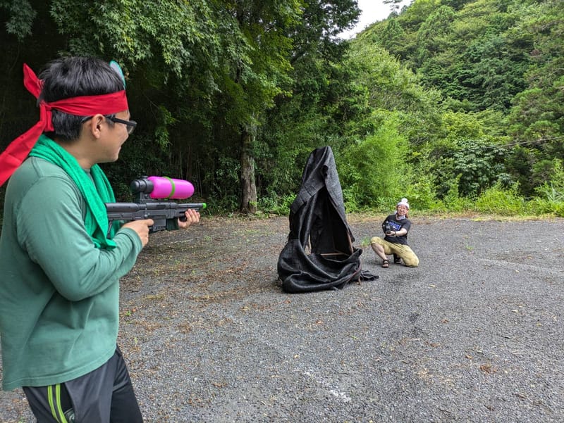 水鉄砲サバゲーとかきごおり