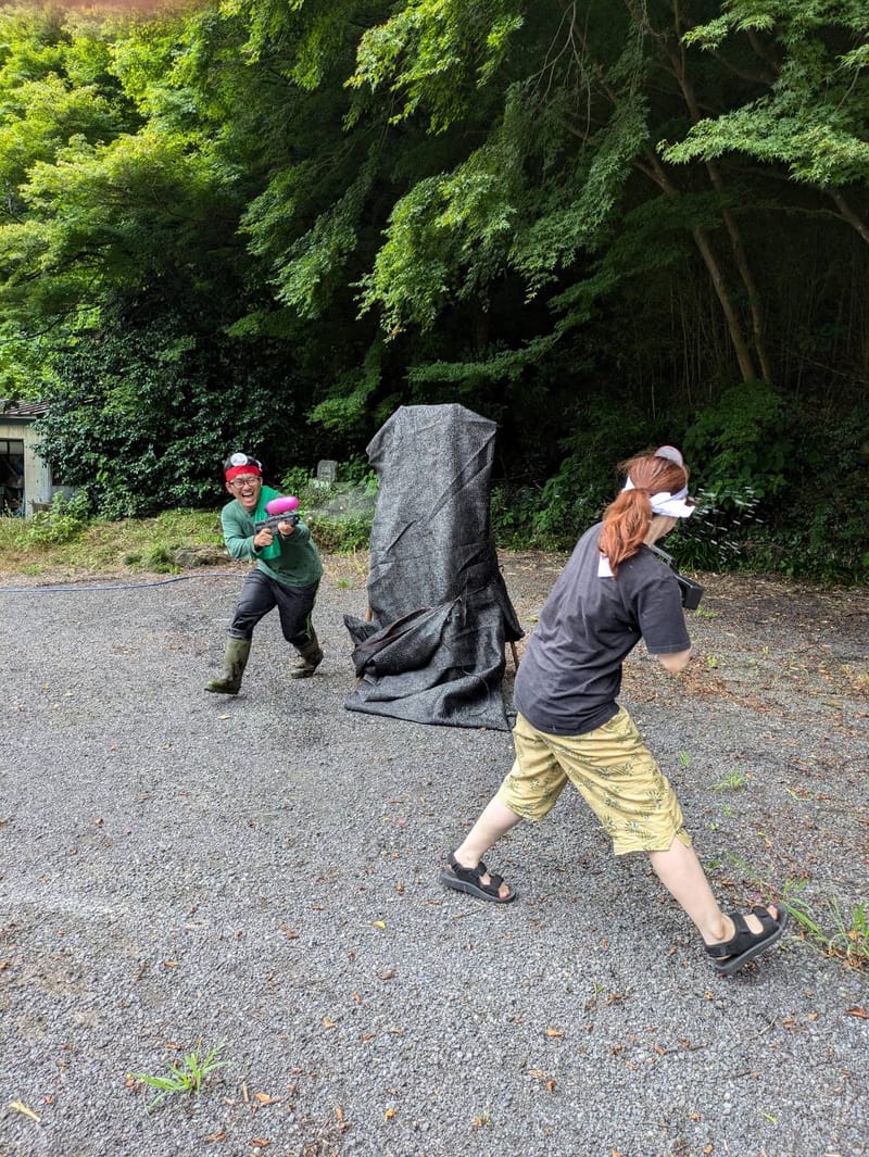 水鉄砲サバゲーとかきごおり