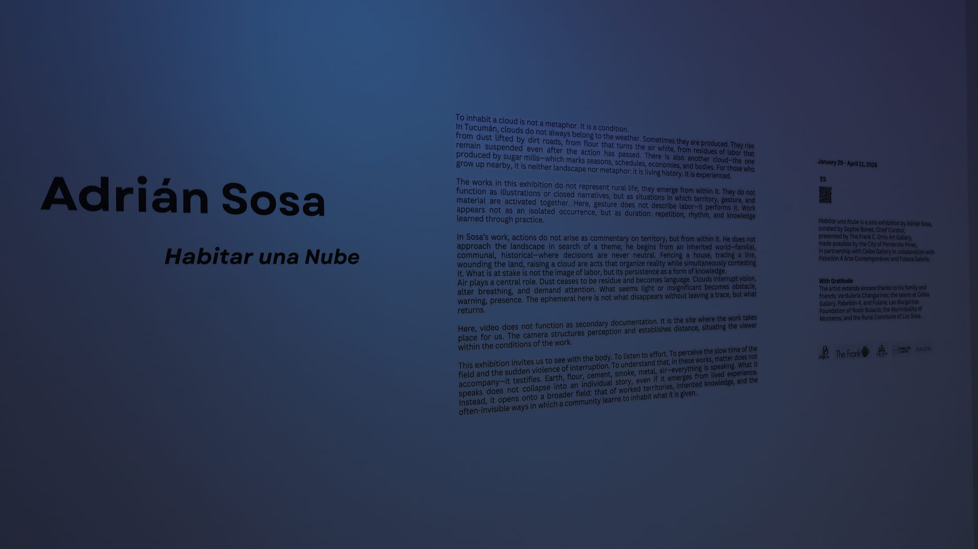 HABITAR UNA NUBE Adrián Sosa - The Frank C. Ortis 29 de enero de 2026 - Foto de Veronica Gort