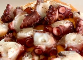 Octopus with paprika and potato mousseline